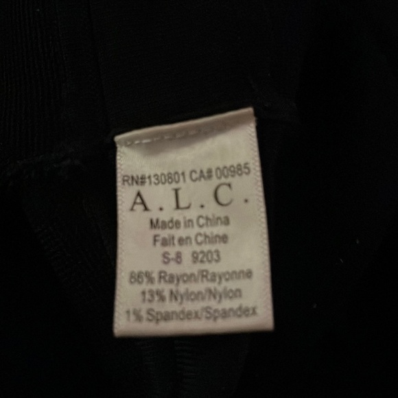 A.L.C. BLACK OPEN BACK SHORT SLEEVE PEPLUM SWEATER - Picture 6 of 6